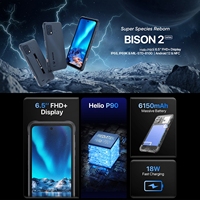 UMIDIGI BISON 2 Pro Android 12 wytrzymały smartfon Helio P90 Octa Core 6.5 "FHD + 48MP potrójny aparat 6150mAh bateria Bison 2 telefon 2
